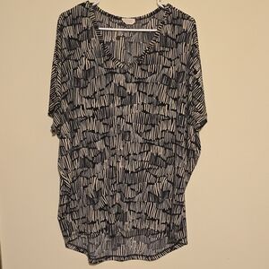Monochrome Abstract Women's Blouse